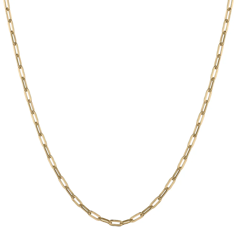 18" PAPERCHLIP CHAIN, 14kt YELLOW GOLD.................NOW
