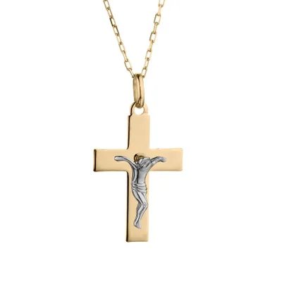 10kt (Two Tone) Fancy Italian Crucifix Cross.....................Now