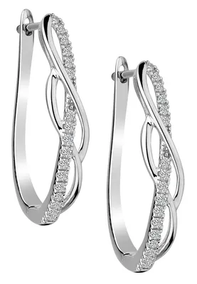 25 Carat of Diamonds Hoop Earrings