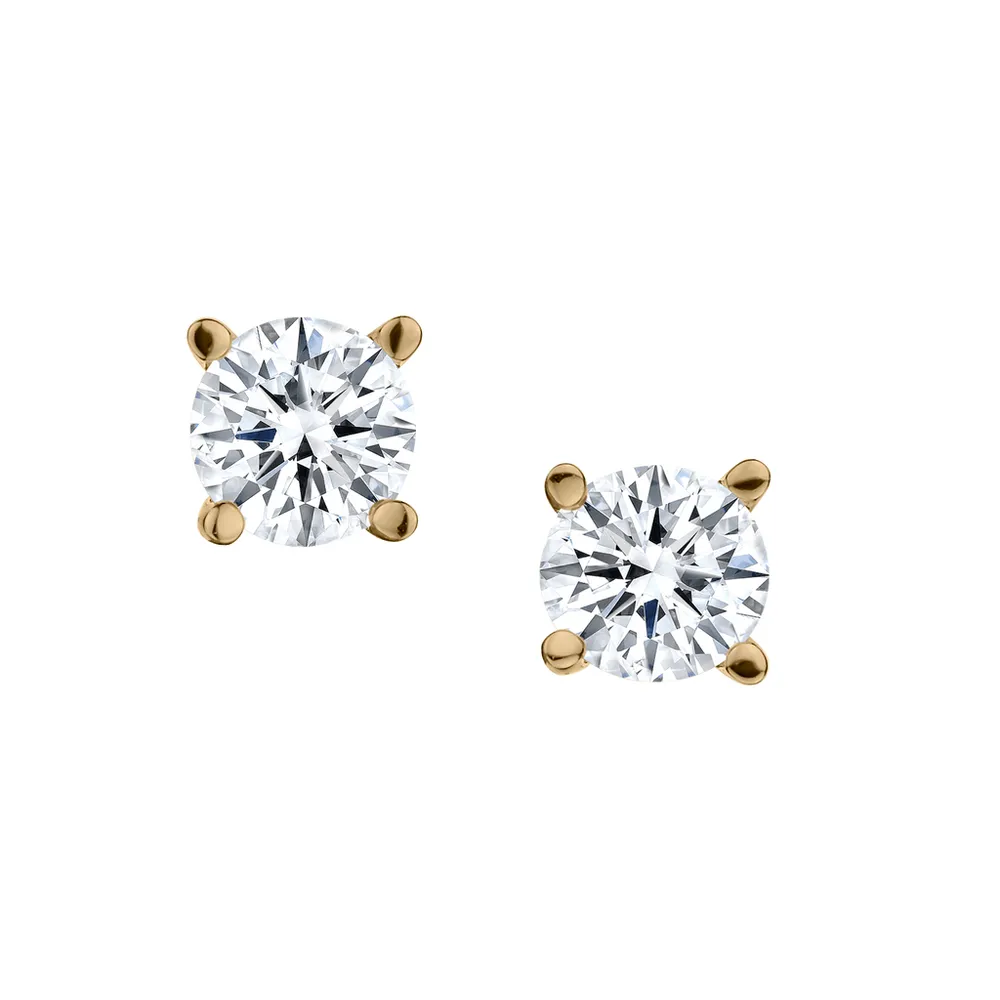 .15 Carat Screwback Stud Diamond Earrings, 14kt Yellow Gold..................NOW