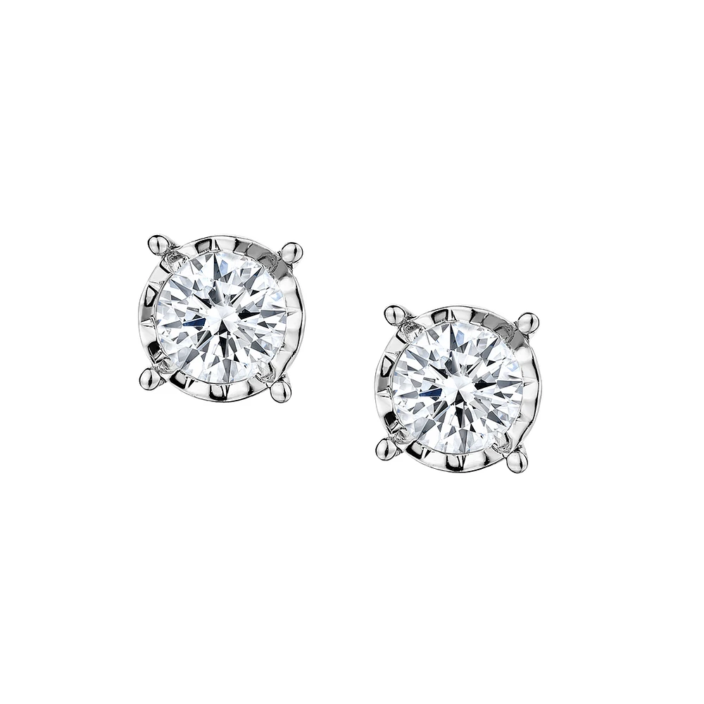 .50 Carat Diamond "Miracle" Earrings, 14kt White Gold....................NOW