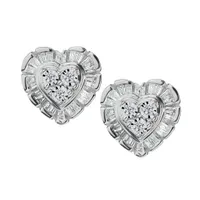 .20 CARAT DIAMOND HEART EARRINGS, 10kt WHITE GOLD….....................NOW