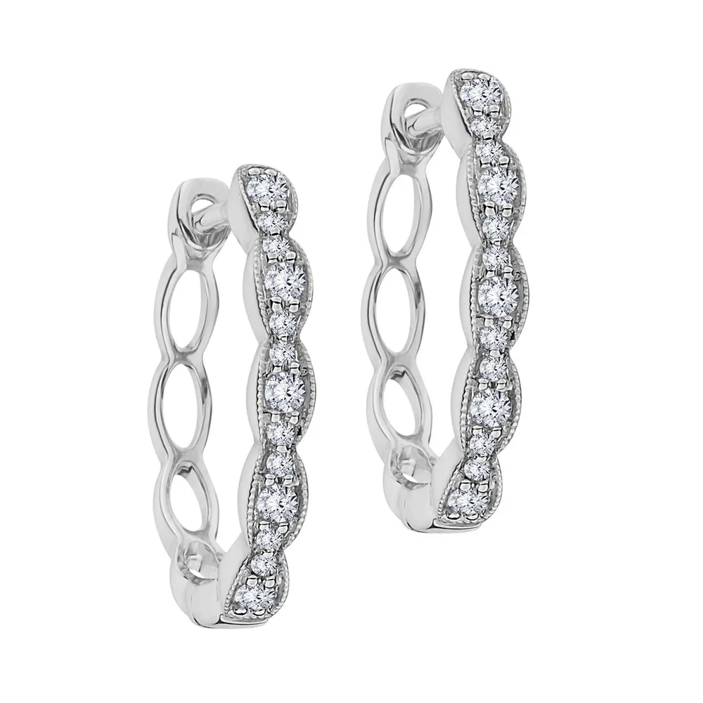 .20 Carat of Diamonds Earrings, 10kt White Gold...................NOW