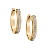 .15 Carat of Diamonds Hoop Earrings, 10kt Yellow Gold......................NOW