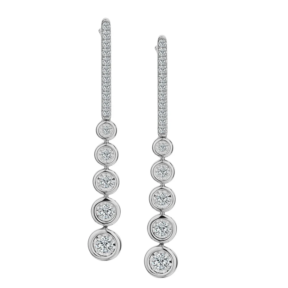 .50 Carat of Diamonds Drop Earrings, 10kt White Gold…...................NOW