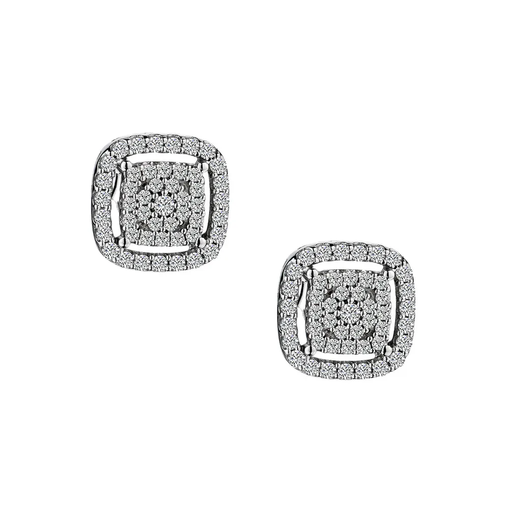 .75 Carat Diamond Earrings, 14kt White Gold.......................NOW