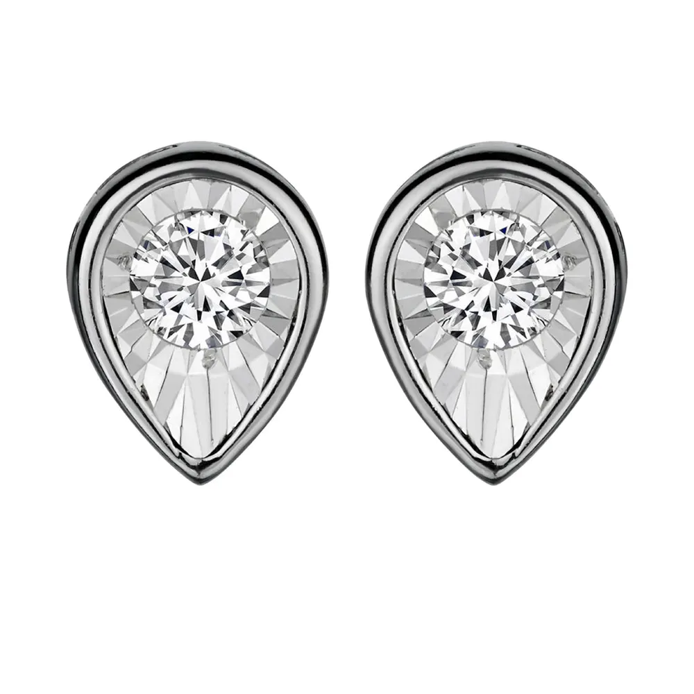 .17 Carat of Diamonds Pear Shape Stud Earring, 10kt White Gold.......................NOW