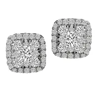 .90 Carat of Diamonds Earrings, 14kt White Gold.......................NOW