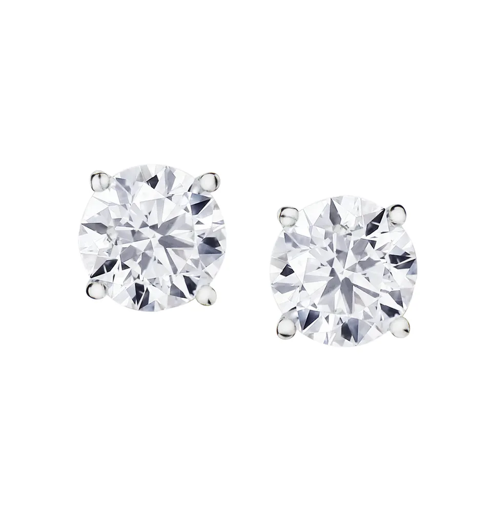 1.00 Carat "Premium" Diamond Studs, 14kt White Gold.....................NOW