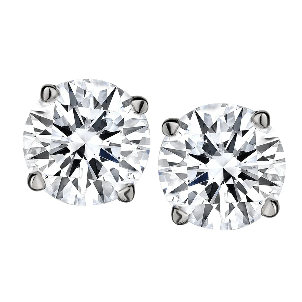 1.00 Carat of Lab Grown Diamonds Stud Earrings, 14kt White Gold....................NOW