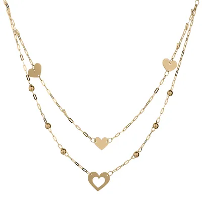 14kt Yellow Gold Heart Necklace............Now