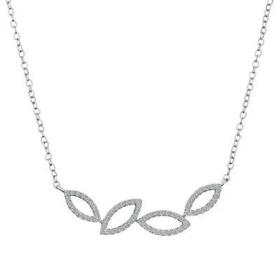 .20 CARAT DIAMOND "FALLING LEAVES" NECKLACE, 10kt WHITE GOLD...................NOW