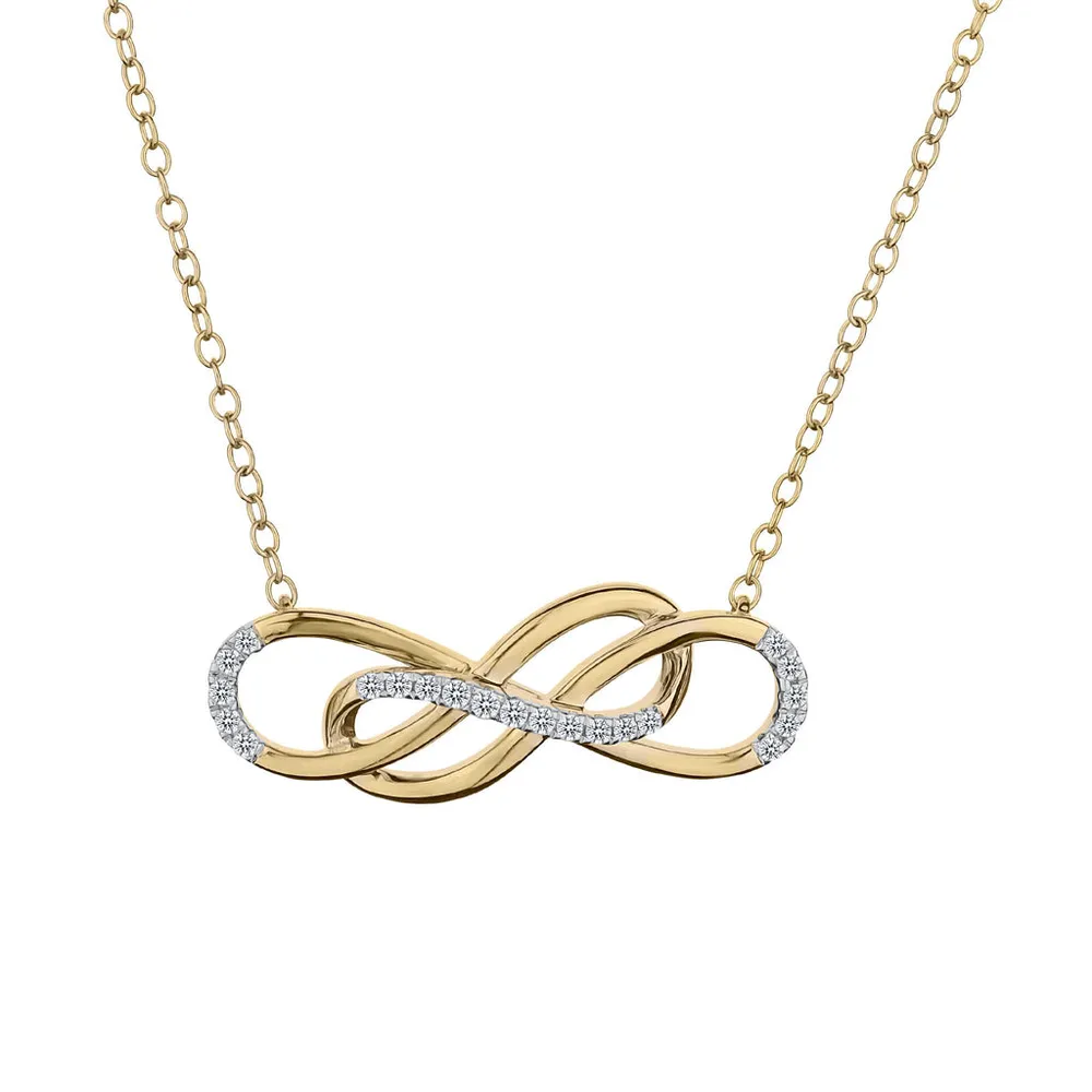 .10 Carat of Diamonds "Infinite Love" Necklace, 10kt Yellow Gold….....................NOW