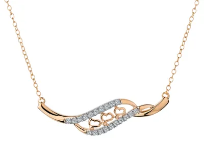 .16 Carat of Diamonds "Past, Present, Future" Heart Necklace, 10kt Yellow Gold.......................NOW