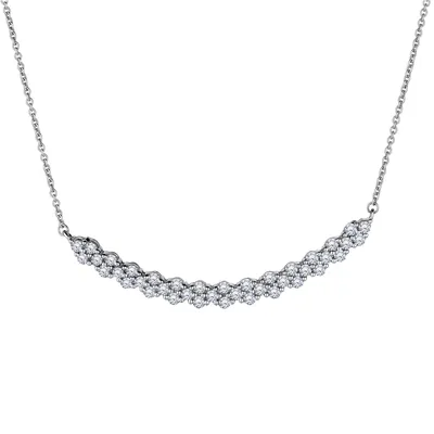 1.00 Carat "Elegance" Diamond Necklace, 10kt White Gold.....................NOW