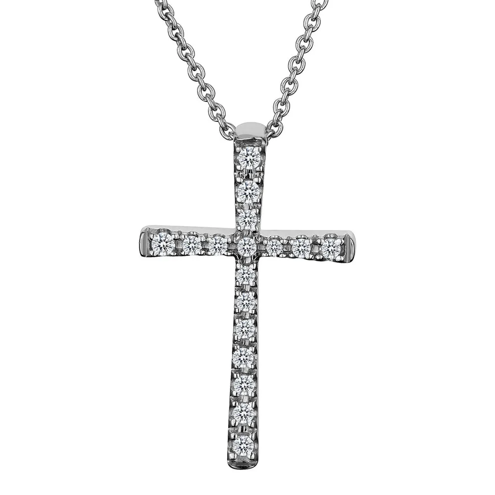 .10 Carat of Diamonds Cross Pendant, 10kt White Gold…....................NOW