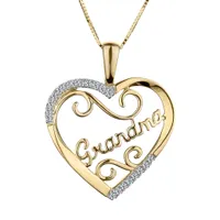 .10 Carat of Diamonds "Grandma" Heart Pendant, 10kt Yellow Gold.…...................NOW