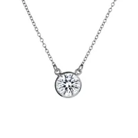 3.00 Carat of Genuine White Topaz "Eclipse" Pendant, Silver.....................NOW