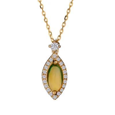 38 Carat of Ethiopian Opal & Carat of Diamonds Pendant