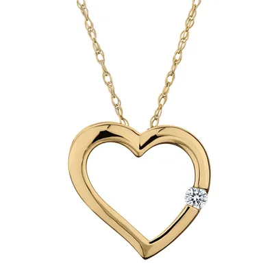 03 Carat of Diamonds Heart Pendant