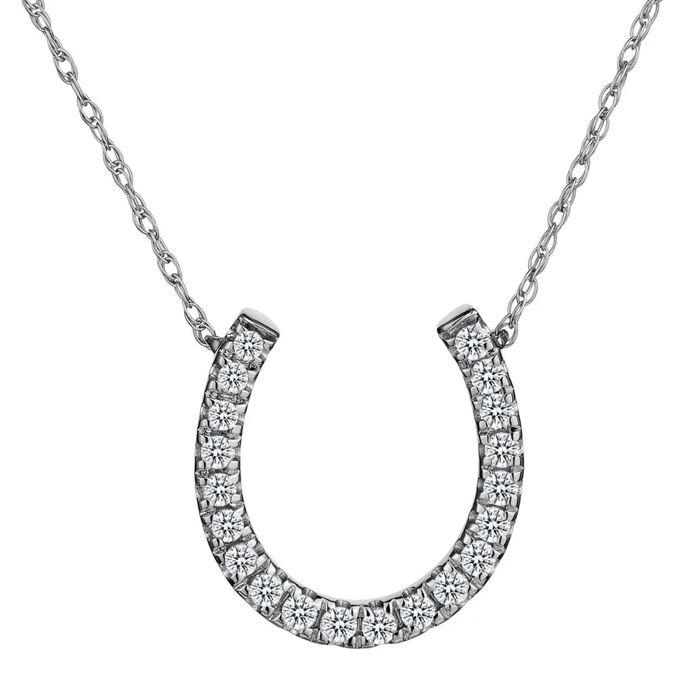 .20 Carat of Diamonds "Horse Shoe" Pendant, 10kt White Gold......................NOW