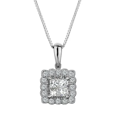 .33 Carat Diamond Princess Pendant, 10kt White Gold...................Now