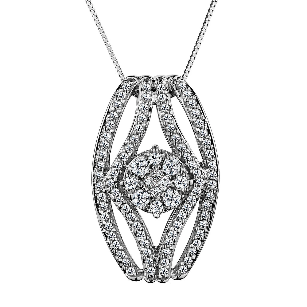 .50 carat Diamond Pendant, 10kt White Gold.....................Now