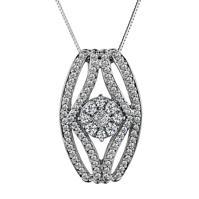 .50 carat Diamond Pendant, 10kt White Gold.....................Now