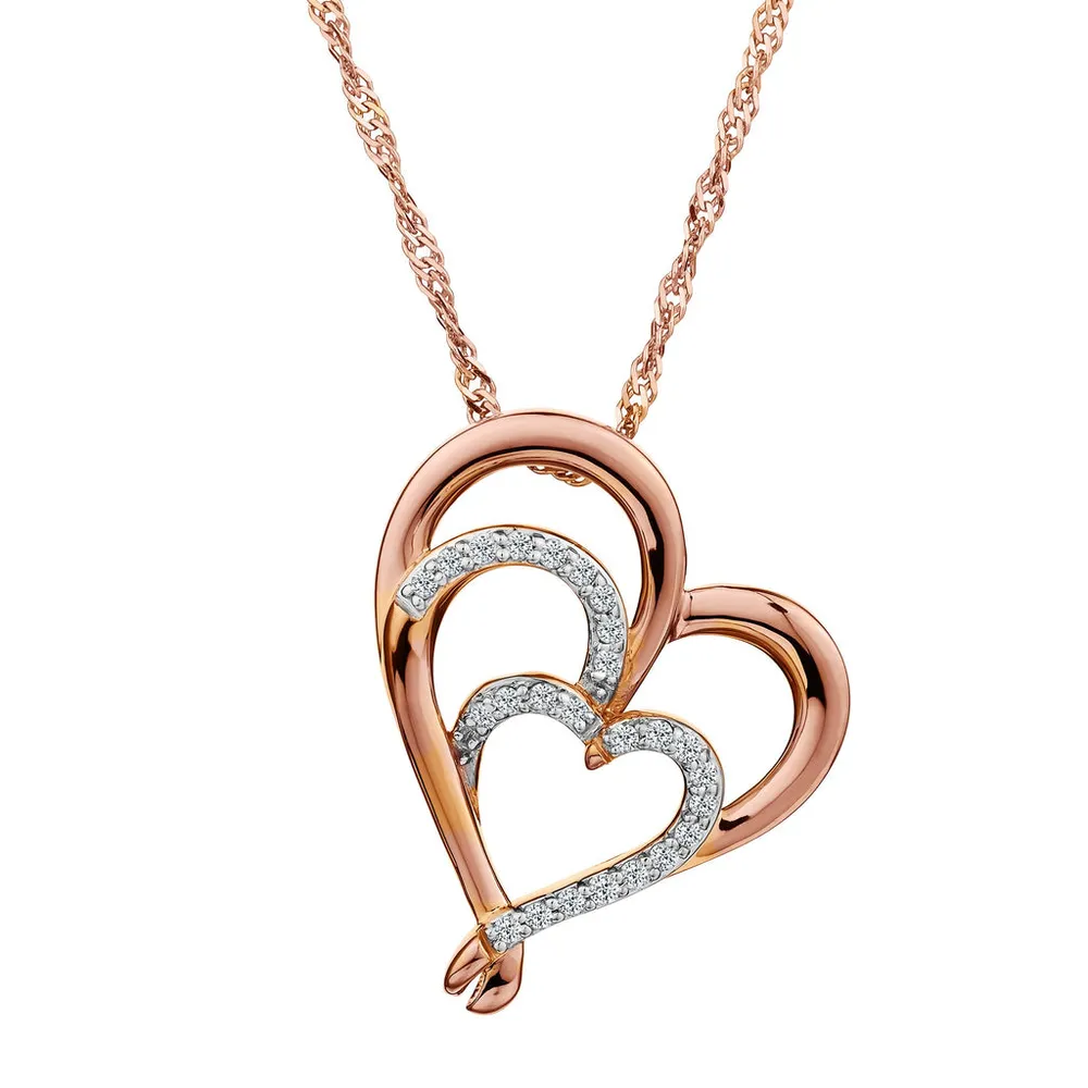 .10 Carat of Diamonds Pendant, 10kt Rose Gold......................Now