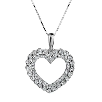 .33 Carat of Diamonds "Miracle" Pavé Heart Pendant, 10kt White Gold…...................NOW