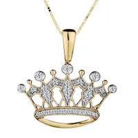 .13 Carat of Diamonds Crown Pendant, 10kt Yellow Gold......................Now