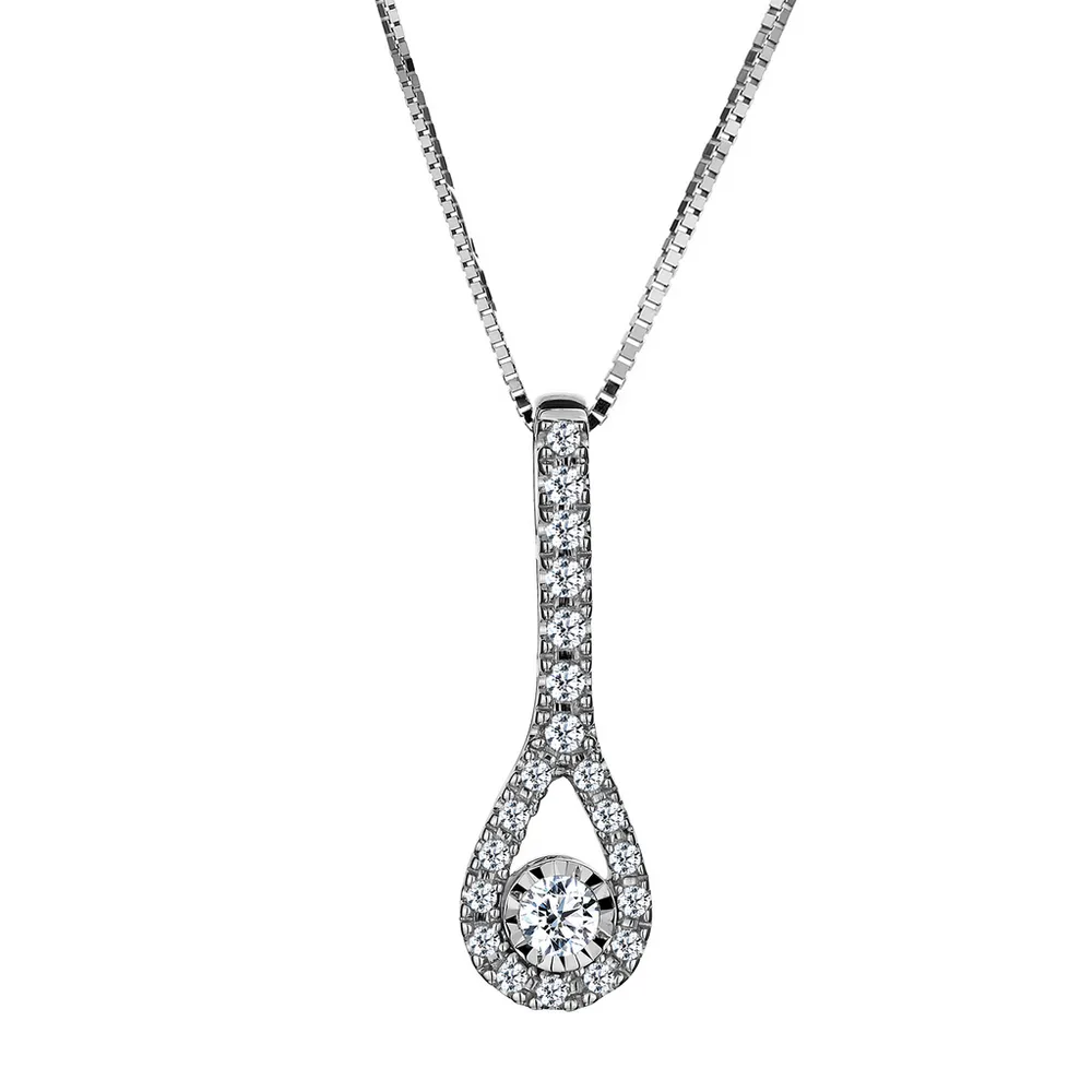 .16 Carat of Diamonds Drop Pendant, 10kt White Gold...................Now