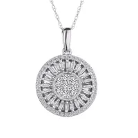 .40 Carat of Diamonds "Sunrise" Pendant, 10kt White Gold..............NOW