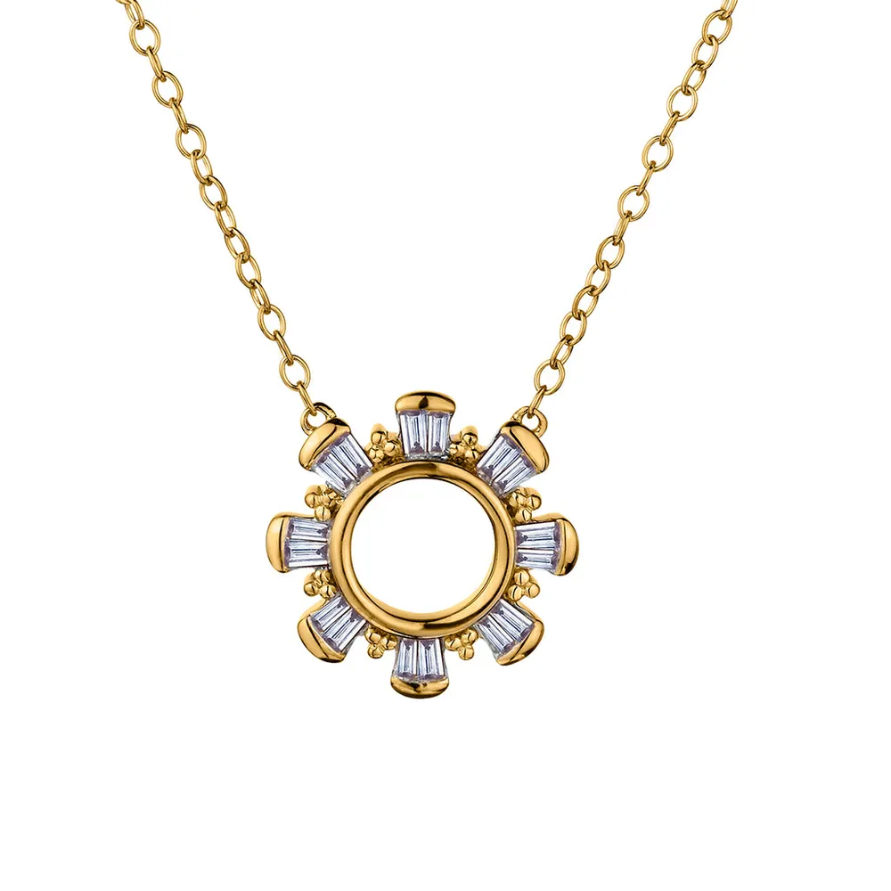 .15 Carat of Diamonds "Sun" Pendant, 10kt Yellow Gold.......................NOW