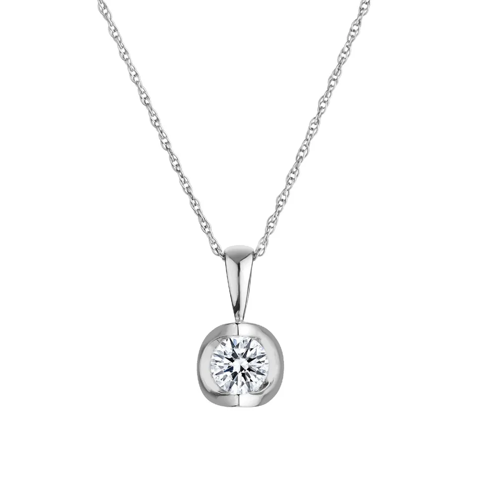 .40 Carat of Diamond Tulip Pendant, 14kt White Gold….....................NOW