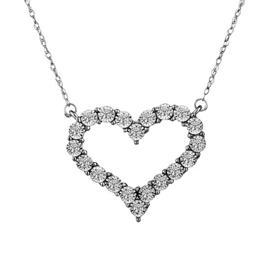 .16 Carat of Diamonds Heart Pendant, 10kt White Gold......................NOW
