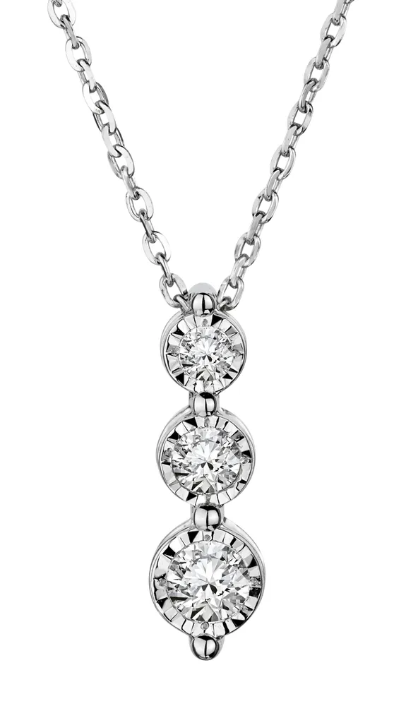 .16 Carat of Diamonds "Past, Present, Future" Pendant, 10kt White Gold….....................NOW