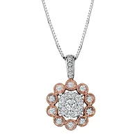 .17 Carat of Diamonds Pendant, 10kt Two Tone......................Now