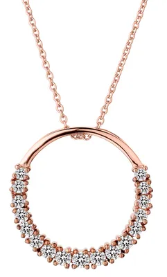 .75 Carat Champagne Diamond Pendant, Silver (Rose Gold Plated).......................NOW