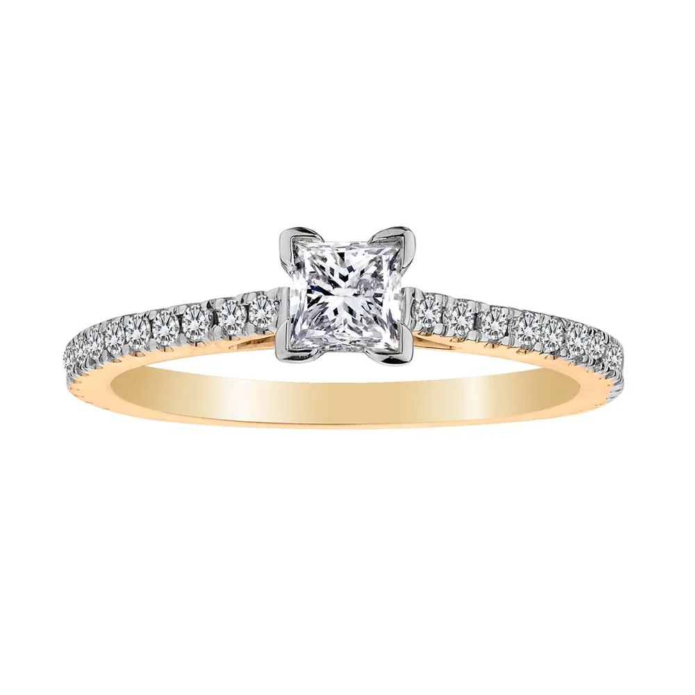 .75 Carat of Diamonds Engagement Ring, 14kt Yellow Gold.......................NOW