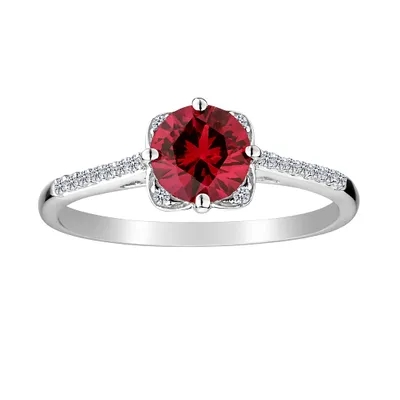 Created Ruby & White Sapphire Ring