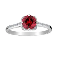 Created Ruby & White Sapphire Ring