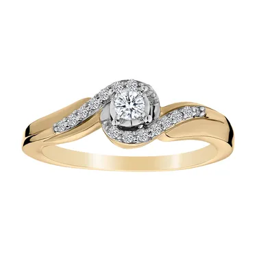 .20 CARAT DIAMOND "PROMISE" RING, 10kt YELLOW GOLD...................NOW