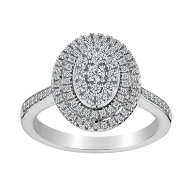 .50 Carat of Diamonds Oval Ring, 10kt White Gold…....................NOW