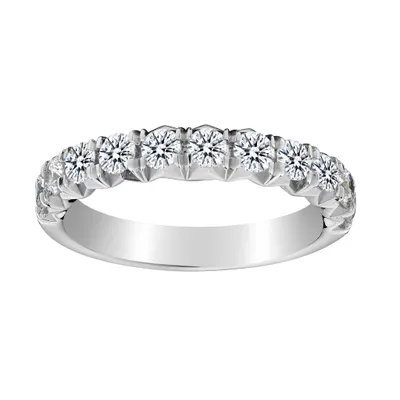 1.00 Carat of Diamonds "Luxury" Band Ring, 14kt White Gold.....................NOW
