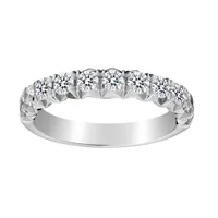 1.00 Carat of Diamonds "Luxury" Band Ring, 14kt White Gold.....................NOW