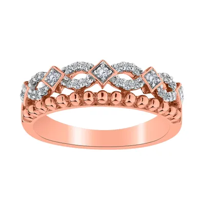 .20 CARAT DIAMOND "TIARA" RING, 10kt ROSE GOLD…...................NOW