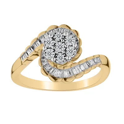 .25 CARAT DIAMOND "DAZZLE" RING, 10kt YELLOW GOLD…...................NOW