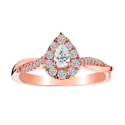 .50 Carat of Diamonds Pear Shape Ring, 14kt Rose Gold.......................NOW