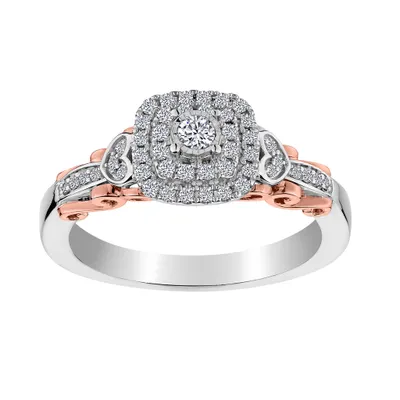 .33 Carat of Diamonds Pave Ring, 10kt Two Tone....................Now